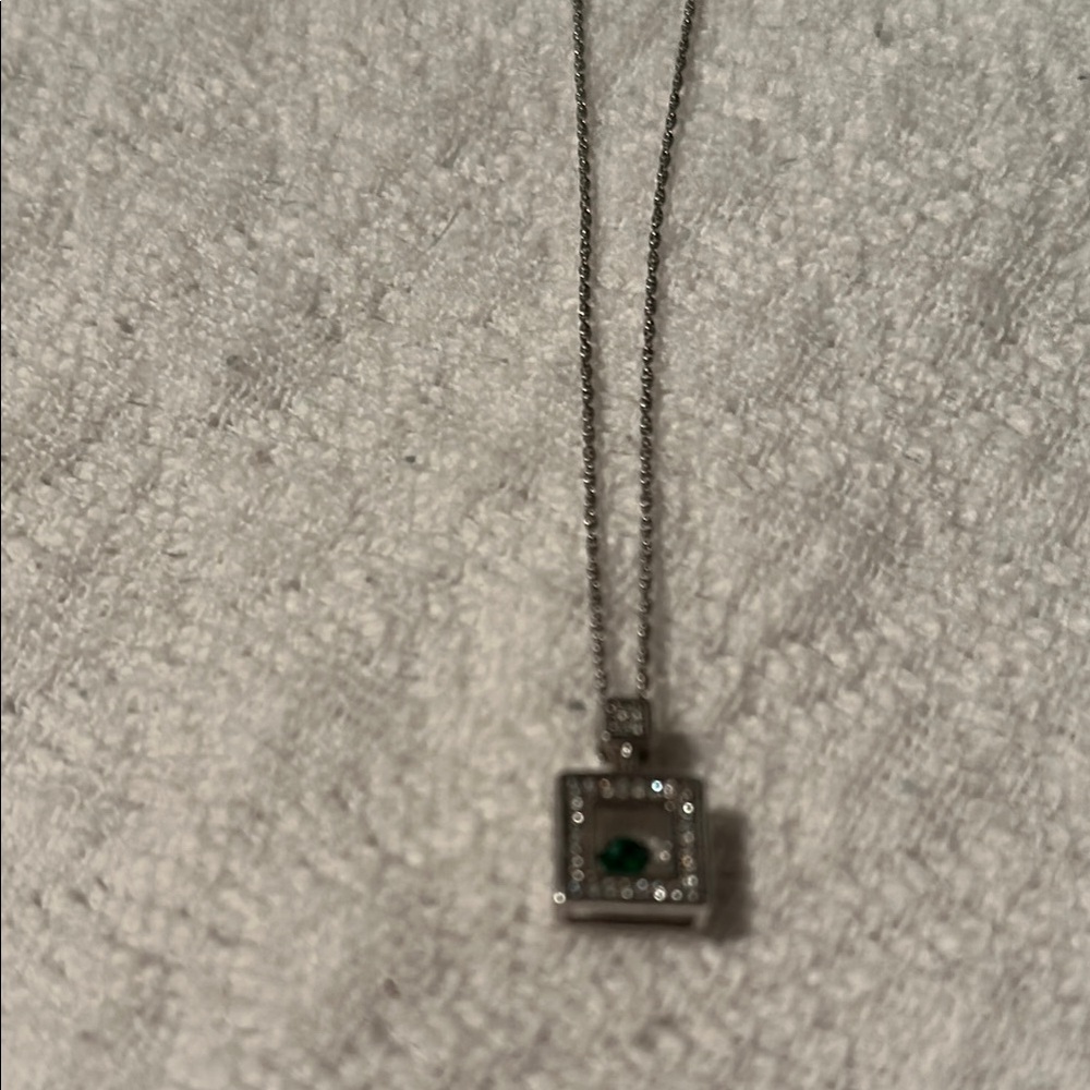 Kay Jewelers Silver Necklace with Square Pendant